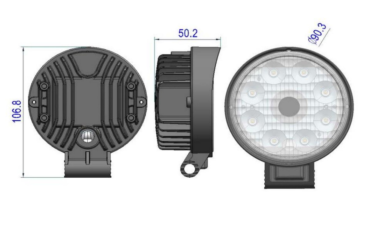 عكس كاميرا العمل وضوء led