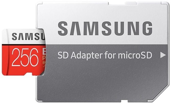 بطاقة ذاكرة micro SDXC سعة 256 جيجا بايت ومحول Samsung EVO PLUS + SD