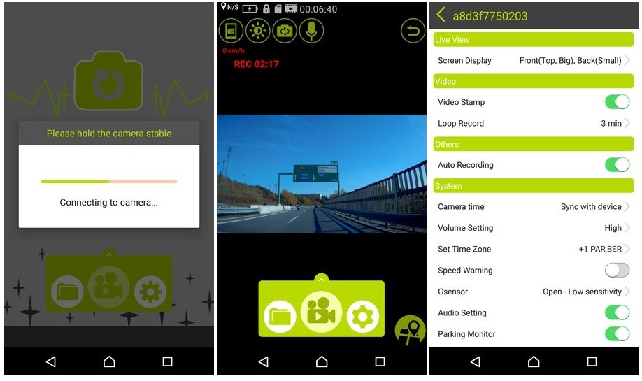 تطبيق من DOD Android / iOS - dod car camera
