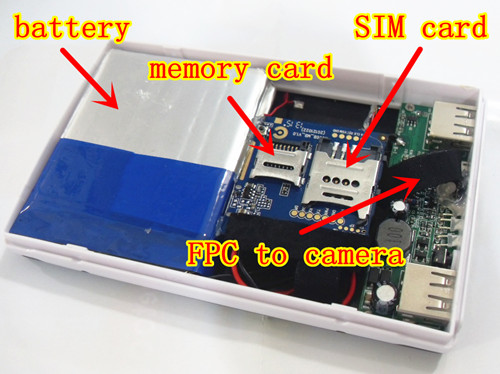 جي إس إم powerbank مع كاميرا على بطاقة sim
