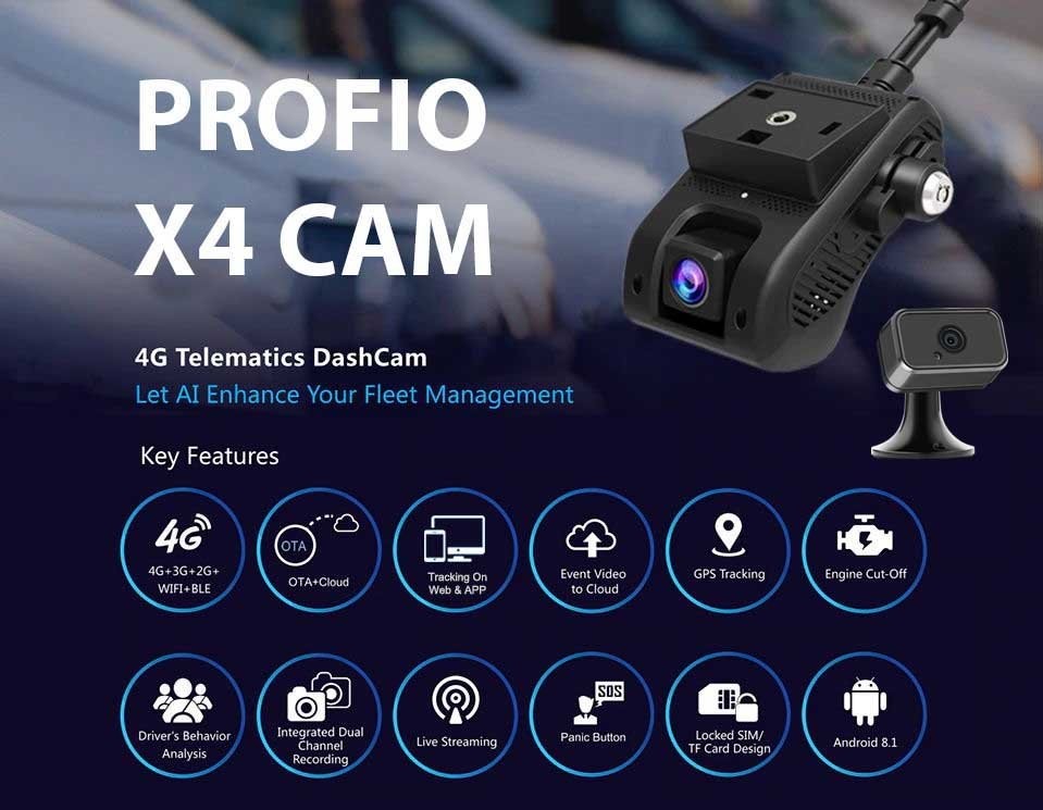 نظام كاميرا السيارة السحابية المزدوجة profio x4 مع نظام تحديد المواقع