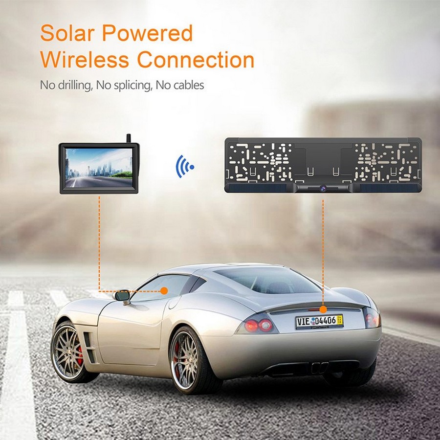 واي فاي بالطاقة الشمسية عكس الكاميرا الخلفية للسيارة بزاوية 170 درجة