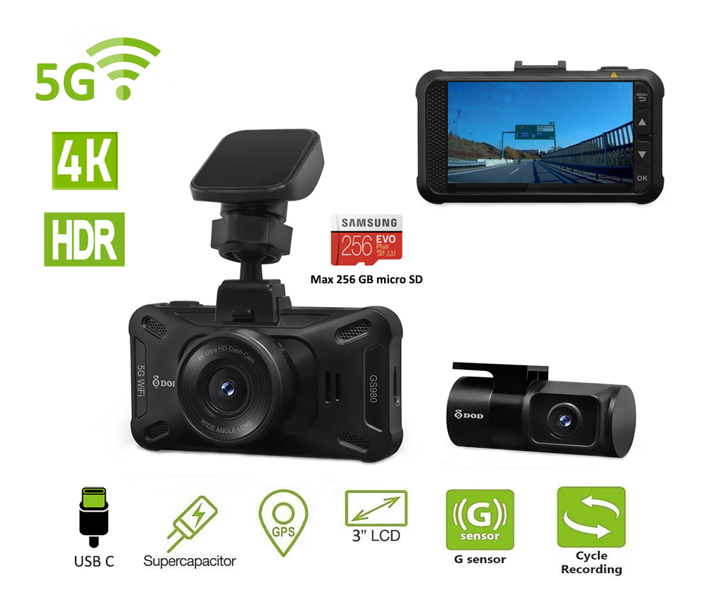 أفضل كاميرا سيارة 4k 5G مع نظام تحديد المواقع